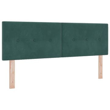 Vidaxl Vzglavje Temno zelena 144 cm Žamet