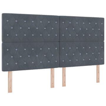 Vidaxl Vzglavje Temno siva 180 cm Žamet