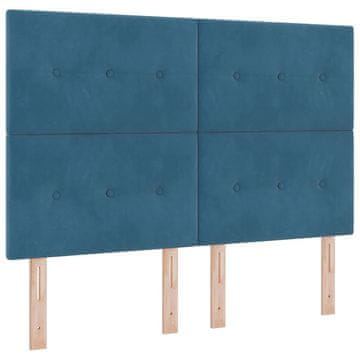Vidaxl Vzglavje Temno modra 160 cm Žamet