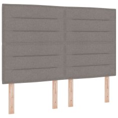 Vidaxl Box Spring postelja z vzmetnico in LED Taupe 160x200 cm Tkanina