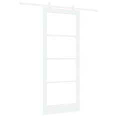 Vidaxl Drsna vrata ORKDAL Bela 86 x 211 cm Les in kovina