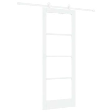 Vidaxl Drsna vrata ORKDAL Bela 78 x 202 cm Les in kovina