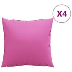 Vidaxl Blazine za metanje 4 pcs Roza 40 x 40 cm blago