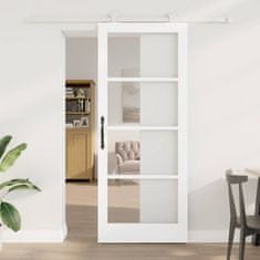 Vidaxl Drsna vrata ORKDAL Bela 86 x 211 cm Les in kovina