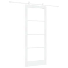 Vidaxl Drsna vrata ORKDAL Bela 86 x 211 cm Les in kovina
