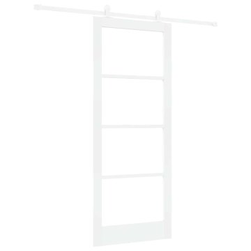 Vidaxl Drsna vrata ORKDAL Bela 86 x 211 cm Les in kovina