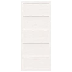 Vidaxl Barn Door Bela 100 x 208 cm Trden borov les