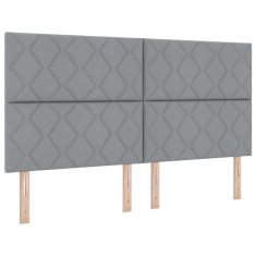 Vidaxl Postelja z vzmetnico z vzmetnico Svetlo siva 180 x 200 cm blago