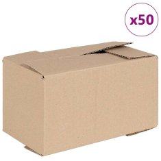 Vidaxl Zložljiva škatla 50 kosov 24x13x13 cm Karton