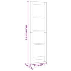 Vidaxl Notranja vrata ORKDAL Bela 61 x 198.5 cm Vezani les