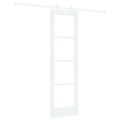 Vidaxl Drsna vrata ORKDAL Bela 61 x 198.5 cm Les in kovina
