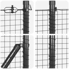 Vidaxl set stebričkov Set 2 Sivo Jeklo 25 x 0.5 m Vzdržljivo