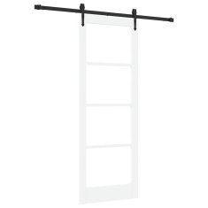 Vidaxl Drsna vrata Bela 78 x 211 cm Les in kovina