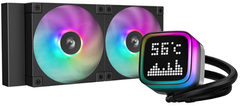 DEEPCOOL AIO Liquid Cooler LP240 komplet za tekočinsko hlajenje, 240mm, Matrix, ARGB, črn (R-LP240-BKMSNC-G-1)