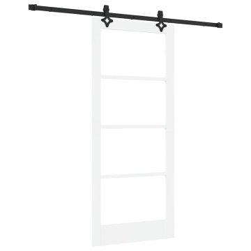 Vidaxl Drsna vrata ORKDAL Bela 86 x 198,5 cm Les in kovina