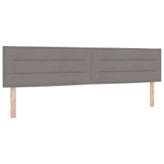 Vidaxl Postelja boxspring z vzmetnico Taupe 200 x 200 cm blago