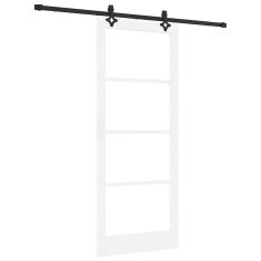 Vidaxl Drsna vrata ORKDAL Bela 86 x 211 cm Les in kovina
