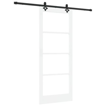 Vidaxl Drsna vrata ORKDAL Bela 86 x 211 cm Les in kovina