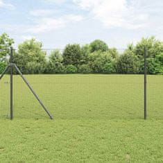 Vidaxl Varjena Žična Ograja Siva 1,2 x 50 m Jeklo