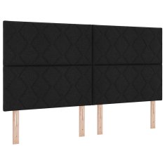 Vidaxl Postelja z vzmetnico z vzmetnico Črna 180 x 200 cm blago