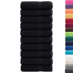 Vidaxl 600 gsm brisače za goste SOLUND 25 pcs Črna 70 x 140 cm Bombaž