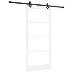 Vidaxl Drsna vrata ORKDAL Bela 93 x 202 cm Les in kovina