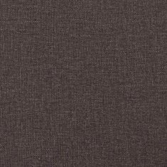 Vidaxl Postelja z vzmetnico z vzmetnico Temno rjava 180 x 200 cm blago