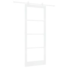 Vidaxl Drsna vrata ORKDAL Bela 93 x 232 cm Les in kovina
