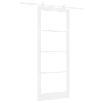 Vidaxl Drsna vrata ORKDAL Bela 93 x 232 cm Les in kovina