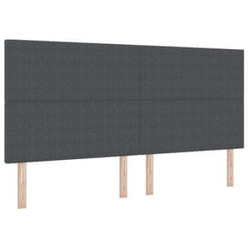 Vidaxl Vzglavje Temno siva 200 cm Žametna tkanina