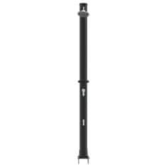 Vidaxl Zunanji solarni tuš Črna 217 cm PVC in aluminij