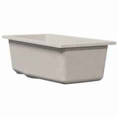 Vidaxl Kuhinjska umivalnica Bež 21 x 44 x 14 cm Granit