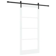 Vidaxl Drsna vrata ORKDAL Bela 93 x 202 cm Trden borov les