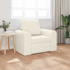 Vidaxl 2-v-1 Kavč postelja Krem 98x71x83 cm