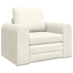 Vidaxl 2-v-1 Kavč postelja Krem 98x71x83 cm
