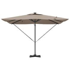 Vidaxl Cantilever Roma dežnik z LED - taupe (286 x 285 x 270 cm) - aluminij