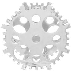 Vidaxl Srebrno stojalo za vino 15.4x5.5x15.4 palcev Aluminij