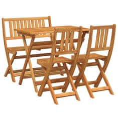 Vidaxl Vrtnik Bistro Set 4 pcs Rjava Trden akacijev les