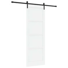 Vidaxl Drsna vrata Bela in črna 83 x 232 cm