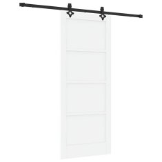 Vidaxl Drsna vrata Bela in črna 83 x 202 cm