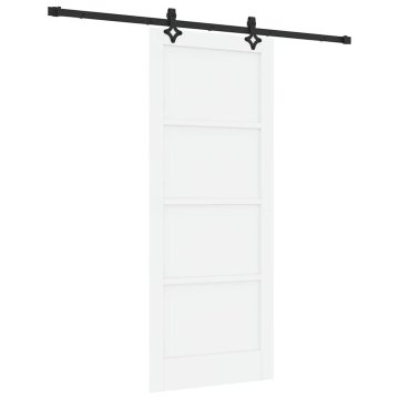 Vidaxl Drsna vrata Bela in črna 83 x 202 cm
