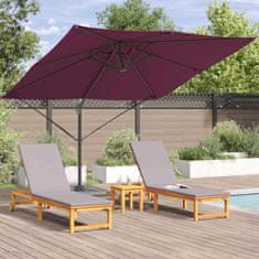 Vidaxl Boksasti Parasol Roma Bordeaux Rdeča 286x285x265 cm Aluminij