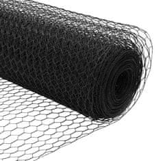 Vidaxl Siva heksagonalna ograja Siva 1.4 x 100 m Jeklo