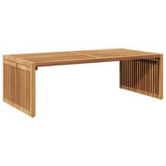 Vidaxl Vrtna stranska miza Rjava 110 x 55 x 35.5 cm Trdna tikovina