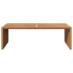 Vidaxl Vrtna stranska miza Rjava 110 x 55 x 35.5 cm Trdna tikovina