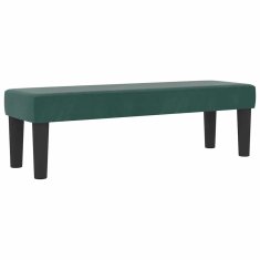 Vidaxl Postelja s box springom z vzmetnico in klopjo temno zelena 160x200 cm žamet
