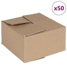 Vidaxl Zložljiva Škatla 50 kosov 15x15x8 cm Karton