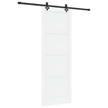Vidaxl Drsna vrata Bela in črna 83 x 232 cm