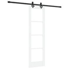 Vidaxl Drsna vrata ORKDAL Bela 61 x 198.5 cm Les in kovina