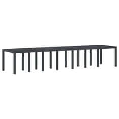 Vidaxl Vrtnoski jedilni set 17 pcs Antracit Za 16 oseb Metal